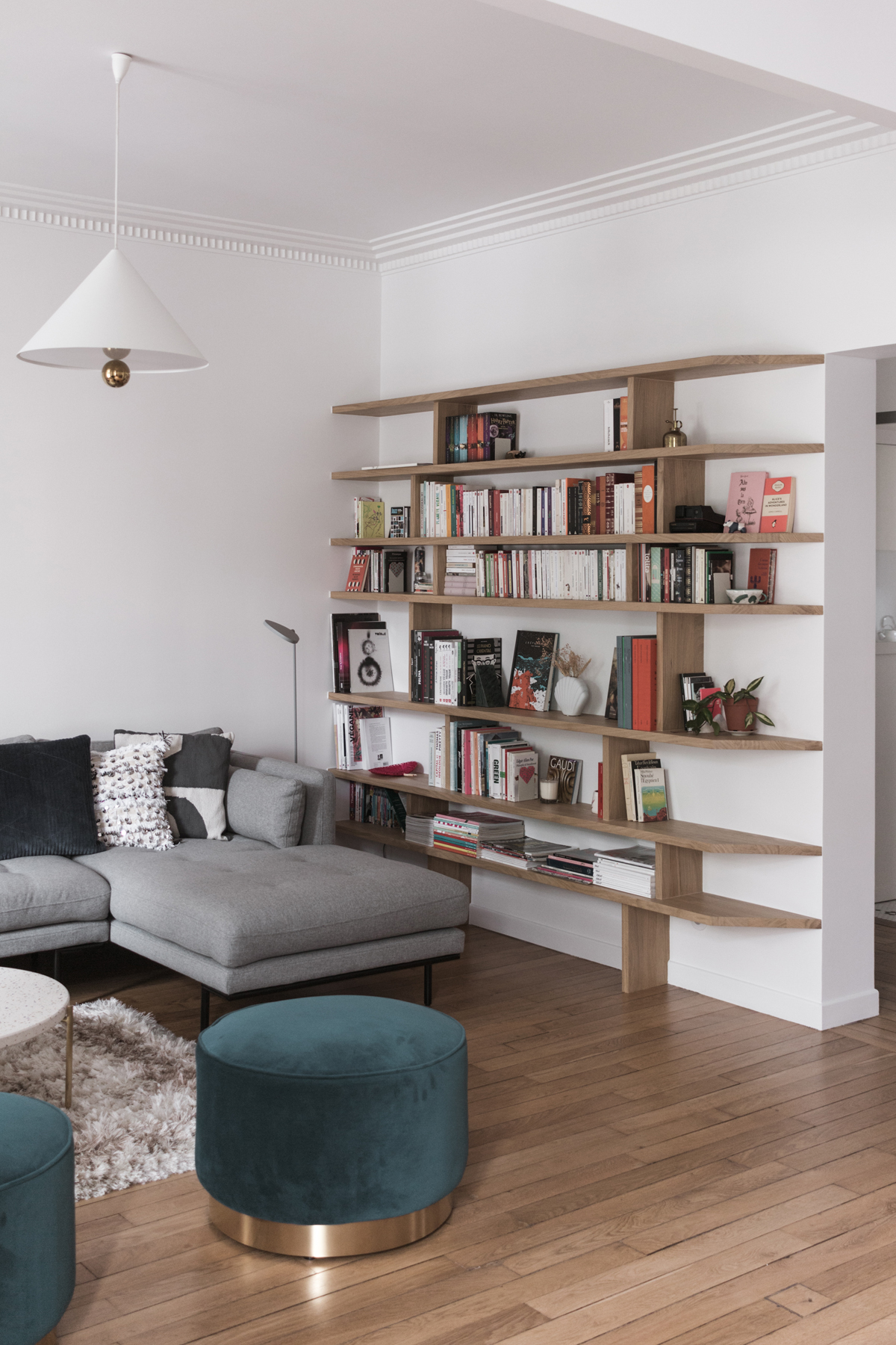 bibliothèque chêne sur mesure
